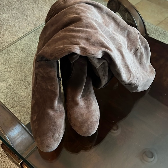 Forever 21 Shoes - Brown Suede Over the Knee Boots